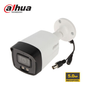 HAC-HFW1509TLM-A-LED - TUBO EXTERIOR | FULL-COLOR | 5.0 MP | LUZ LED BLANCA 40M | IP67